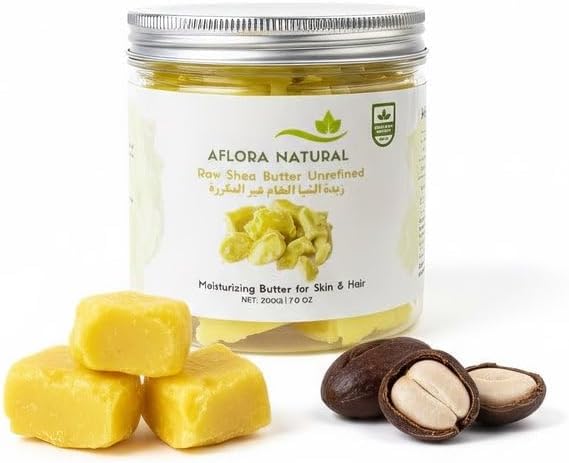 412KuPwcaL.jpg Pure African Shea Butter, Raw and Unrefined, Natural Moisturiser for Skin, Hair, and Body, Authentic Ghanaian Shea Balm, Deep Hydration (300 gram) - Image 1