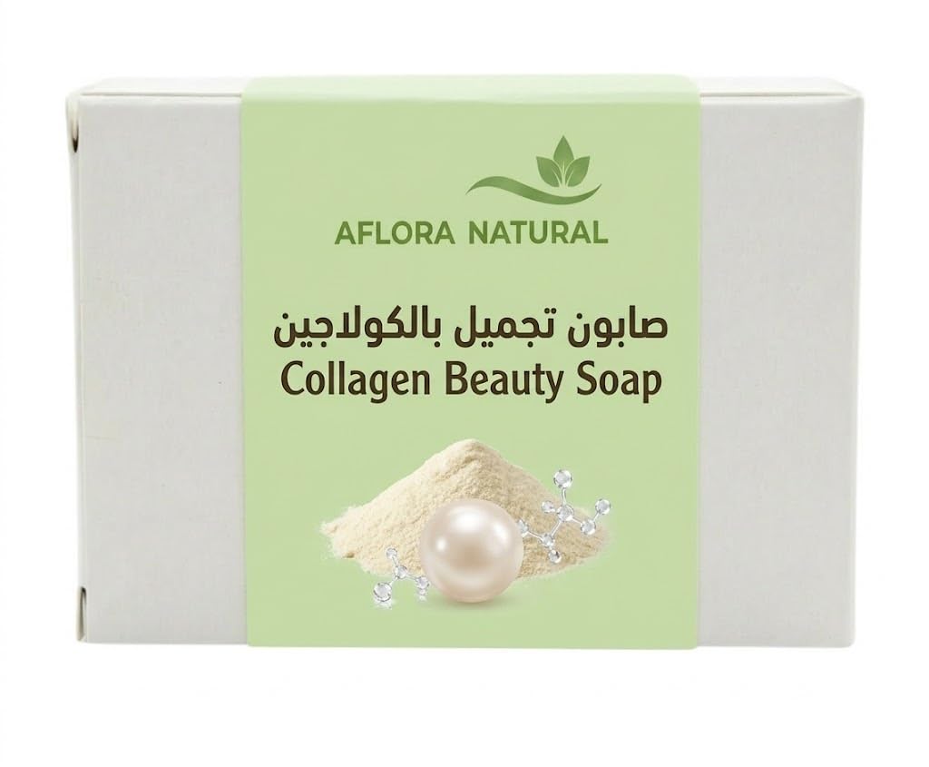 51Irv3zuUL.jpg AFLORA NATURALCollagen Beauty Soap, Advanced Moisturisation & Radiance Bar, Botanical Treatment for Firm, Supple & Luminous Complexion - Image 1