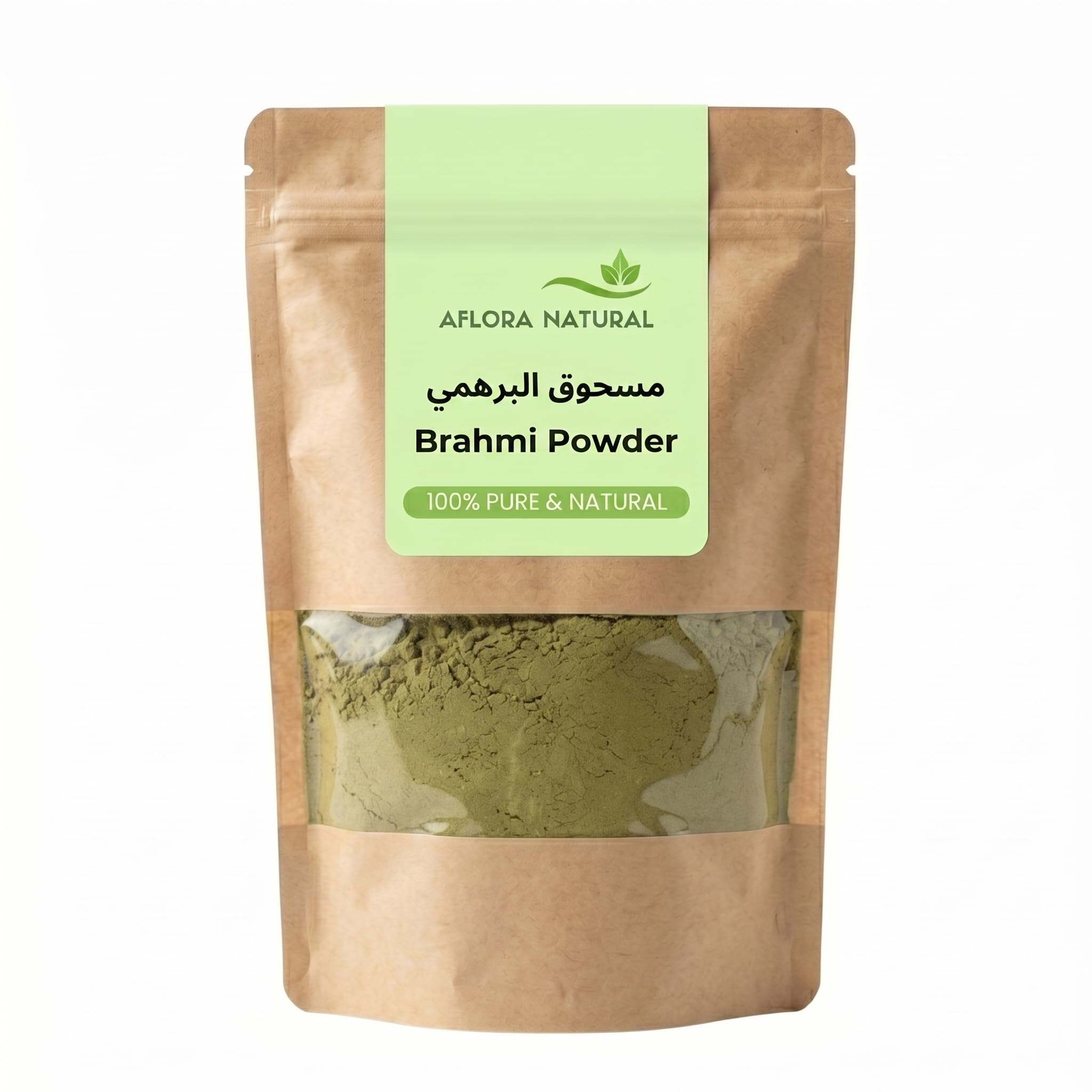 71Gd8vWWnpL.jpg AFLORA NATURALBrahmi Powder for Hair Lustre and Scalp Revitalization, Bacopa Monnieri Botanical Leaf, Fine Sifted Mask, 100g - Image 1
