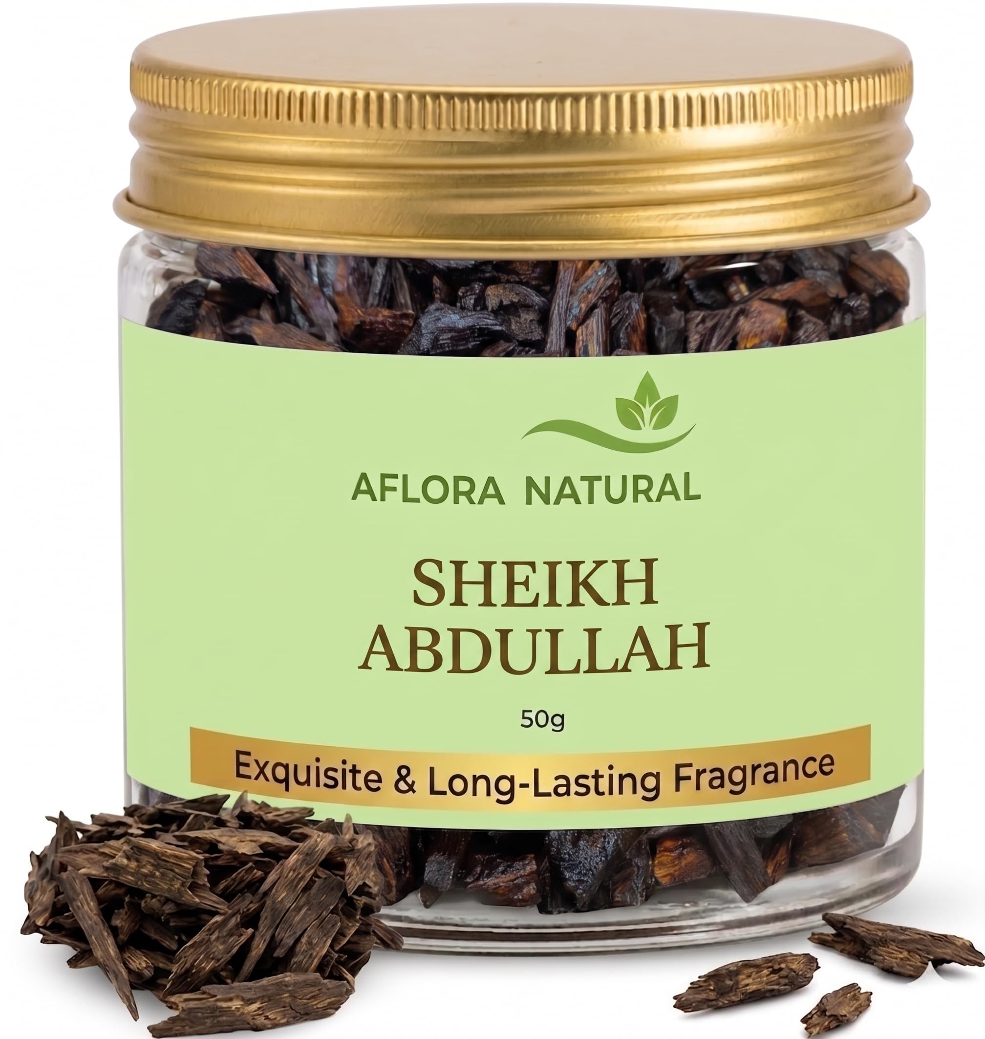 71icpaBlzAL.jpg AFLORA NATURALSheikh Abdullah Premium Oud Wood Chips, Authentic Agarwood Incense, Long-Lasting Fragrance for Home & Office, 50g - Image 1