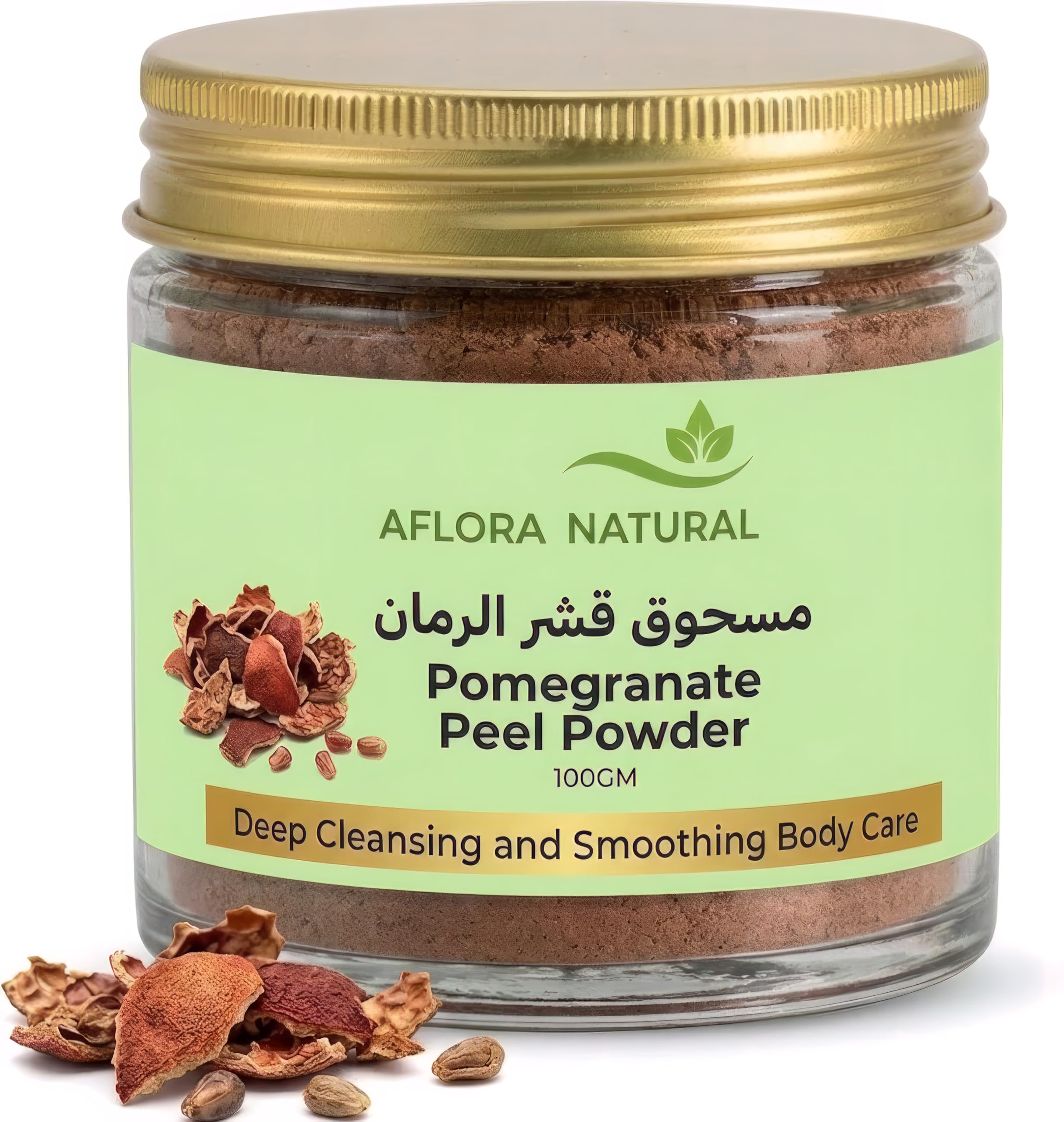 812RPRrgbZL.jpg AFLORA NATURALPomegranate Peel Powder, Pure Punica Granatum Botanical Powder, 100g, for Skin Brightening Face Pack and Conditioning Hair Mask - Image 1