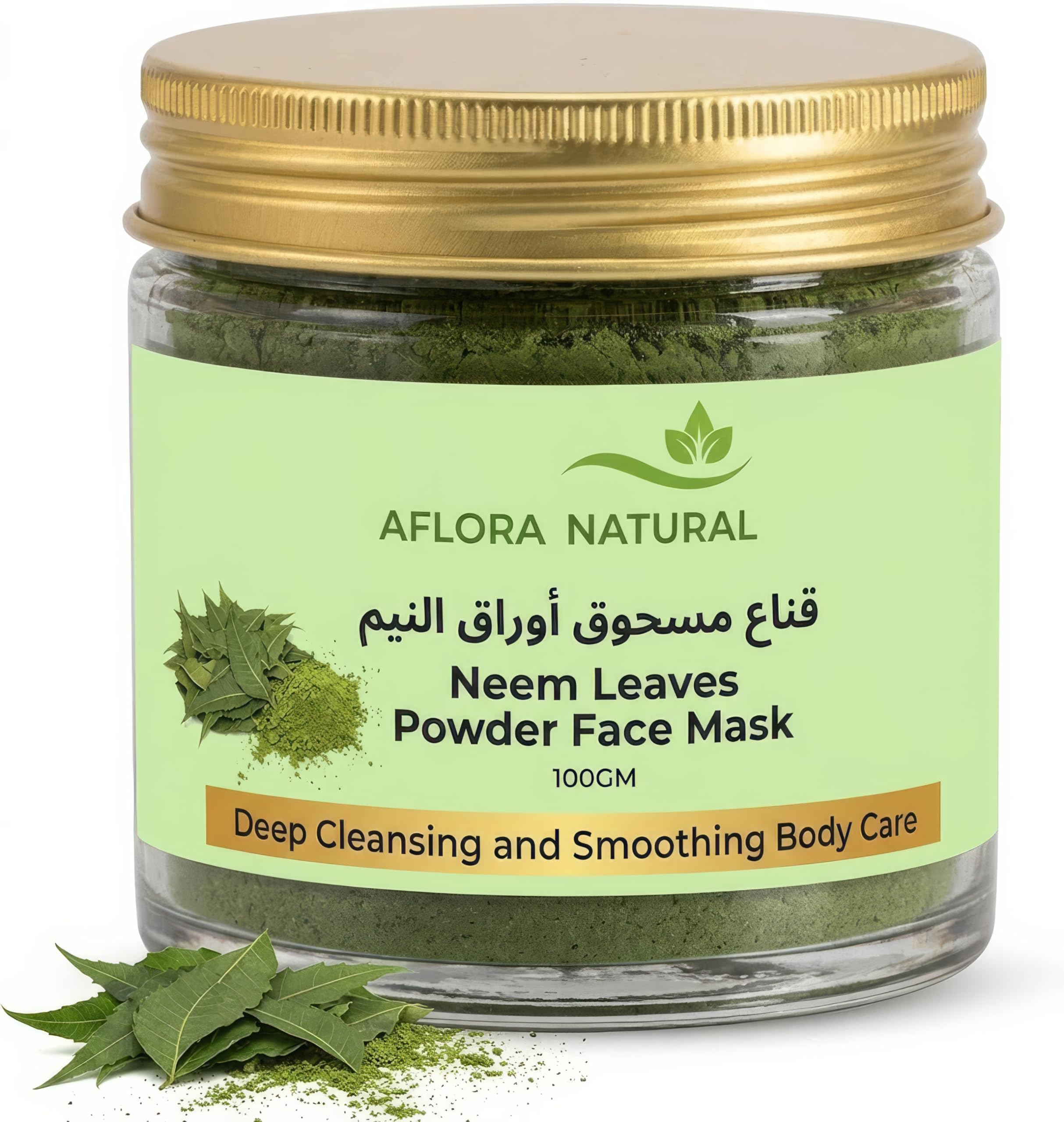 81Y1e74TFKL.jpg AFLORA NATURALNeem Leaf Powder, 100% Pure Azadirachta Indica, 100g, for DIY Face Masks, Hair Packs, and Artisanal Soaps - Image 1