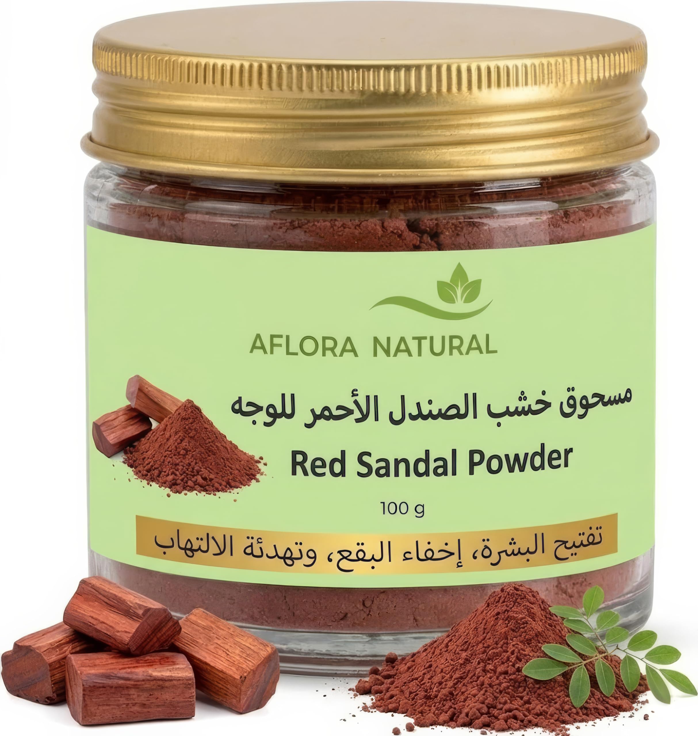 81kfS9NZfQL.jpg AFLORA NATURALRed Sandalwood Powder, 100% Natural, Face Pack for Radiant Complexion, Skin Brightening, Smoothing Mask, All Skin Types, 100g - Image 1
