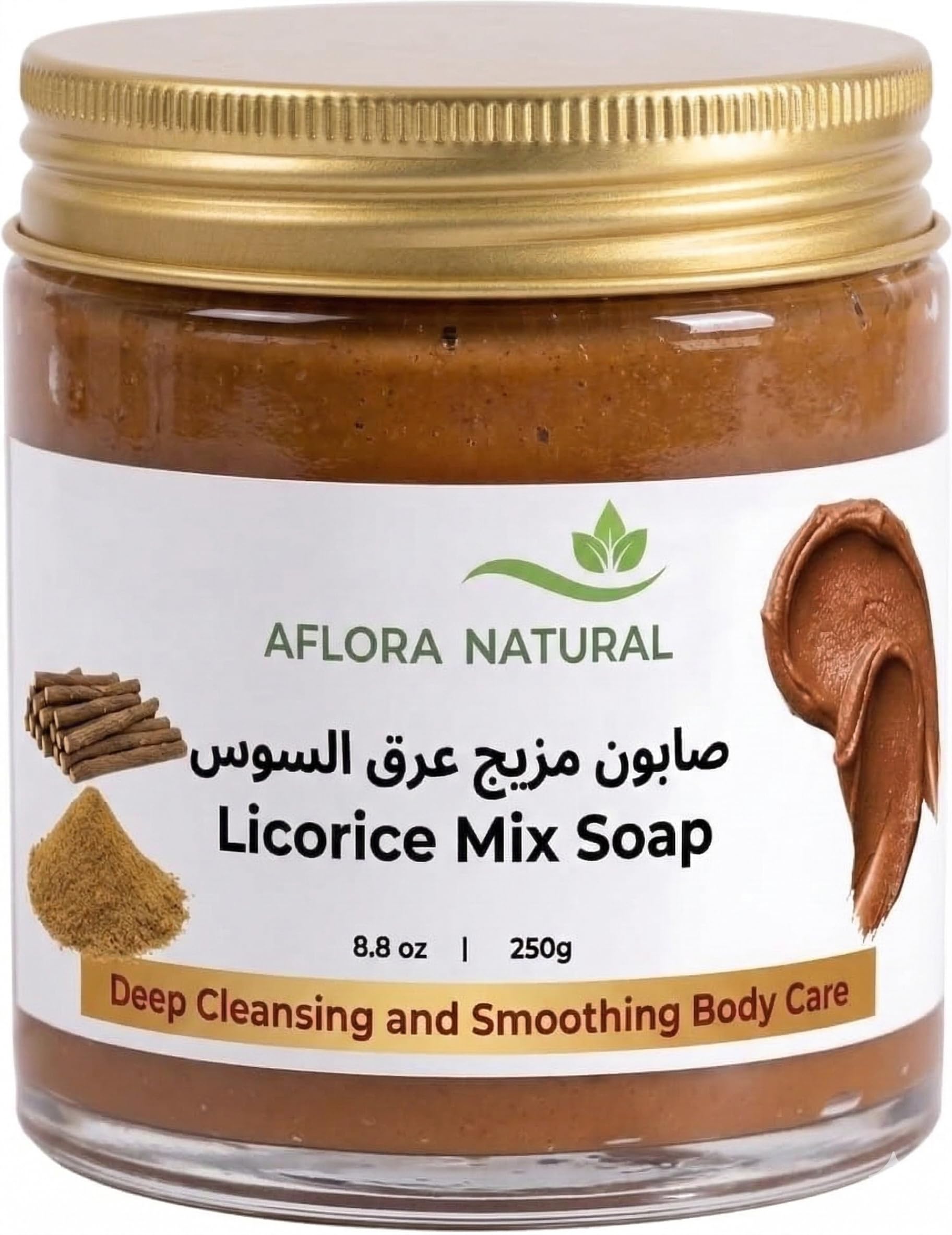 81wvNIMLJmL.jpg AFLORA NATURALLicorice Mix Soap, 250g, Traditional Skin Clarifying and Brightening Bar, Deep Purifying Herbal Formula for Face and Body - Image 1