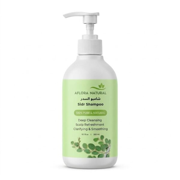 Aflora Natural Sidr Shampoo, with Pure Sidr Extract, for Thick-Looking, Radiant & Smooth Hair, Scalp Refresh, 300ml