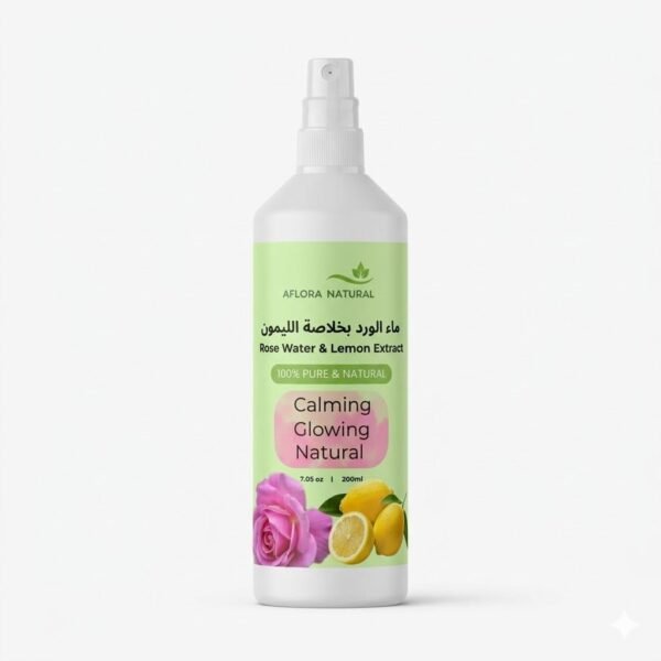 Rose Water Facial Toner with Lemon Extract, 200ml