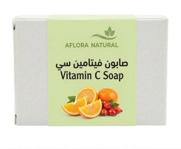 Aflora Natural Vitamin C Soap, Herbal Skin Cleansing Bar, Brightening & Revitalising, for Radiant and Youthful Skin, New Formula Plus