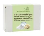 Aflora Natural Niacinamide & Retinol Advanced Complex Soap Bar, 4-in-1 Brightening & Smoothing, with Glutathione, Shea Butter & Hyaluronic Acid, 100g