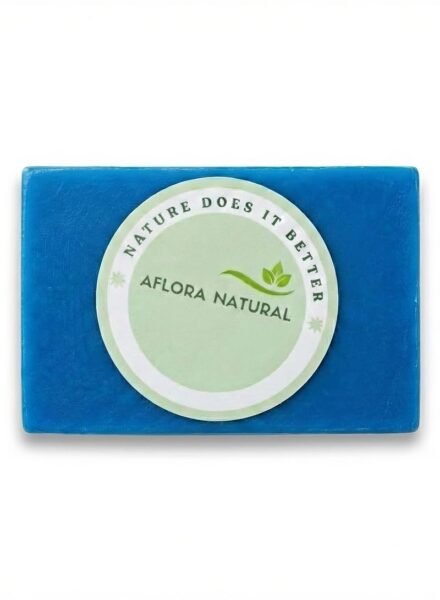 Moroccan Blue Nila Soap, Traditional Natural Skin Cleanser, Exfoliating Spa Body Bar, Authentic North African Beauty Ritual, 100g