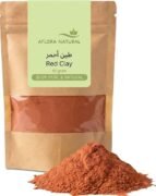 AFLORA NATURAL 100% Pure Moroccan Red Clay Powder for Face and Hair Mask, Deep Cleansing, Detoxifying, Mineral-Rich, Suitable for All Skin Types