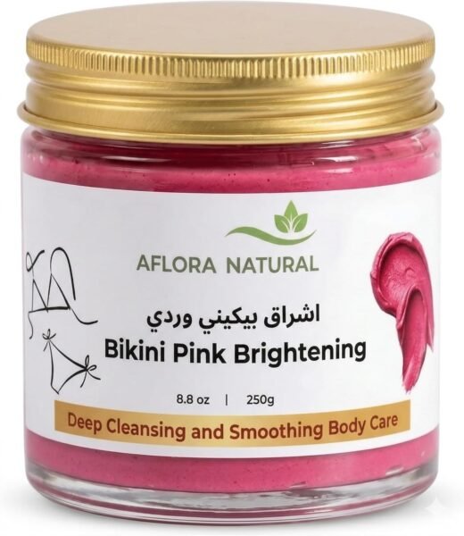 Premium Bikini Pink Brightening and Moisturising Cream, 250ml, Deep Hydration Body Lotion with Shea Butter, Strong Floral Fragrance for Soft, Radiant Skin (pack of 2)