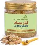 AFLORA NATURAL Luban Musk Resin Incense, Premium Frankincense Tears and Aromatic Wood, Long-Lasting Home Fragrance, 50g Jar