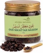 AFLORA NATURAL Oud Ma'attar Naseem 50g ? Premium Scented Agarwood Chips Incense ? Exquisite & Long-Lasting Refreshing Home Fragrance ? Traditional Arabic Bakhoor for Home and Office Decor