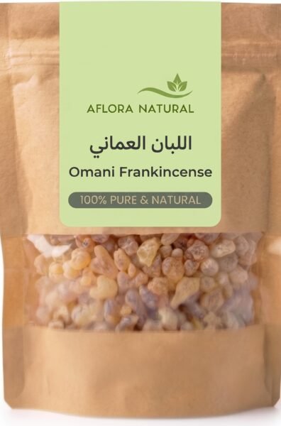 AFLORA NATURAL Omani Frankincense Resin (Boswellia Carterii) ? 100g (3.5 oz) | 100% Pure, Wild-Harvested Premium Luban | Natural Boswellia Tears for Skincare Applications, Creative DIY & Aromatherapy