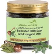 Black Soap Beldi Soap with Eucalyptus Scent, 100g